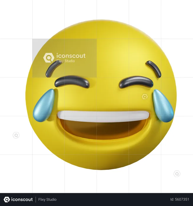 Tear of Joy Emoji 3D Icon