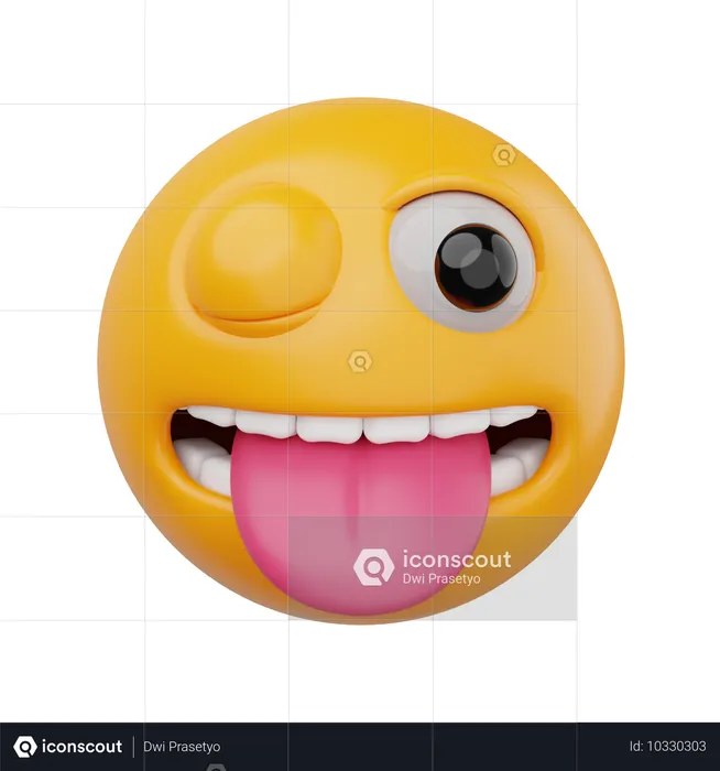 Teasing Face Emoji 3D Icon