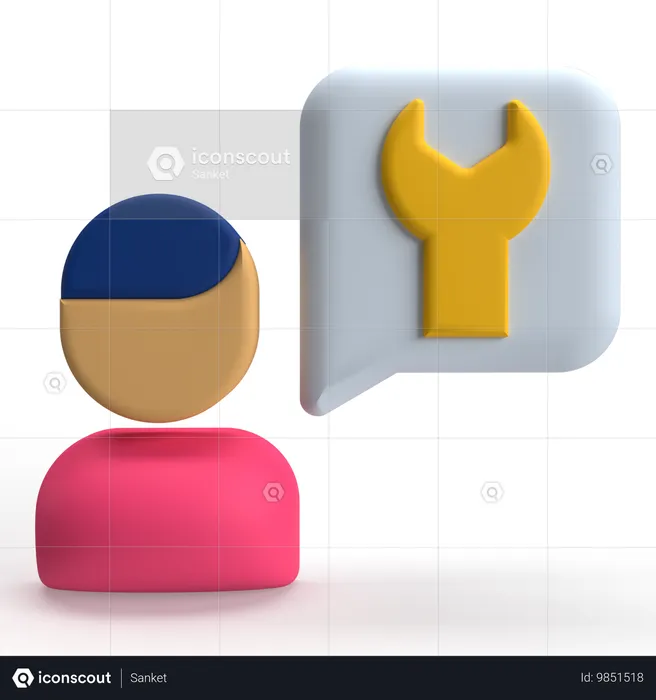 Technischer Support  3D Icon