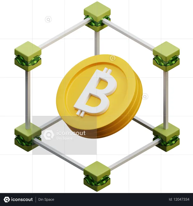 Technologie Blockchain  3D Icon