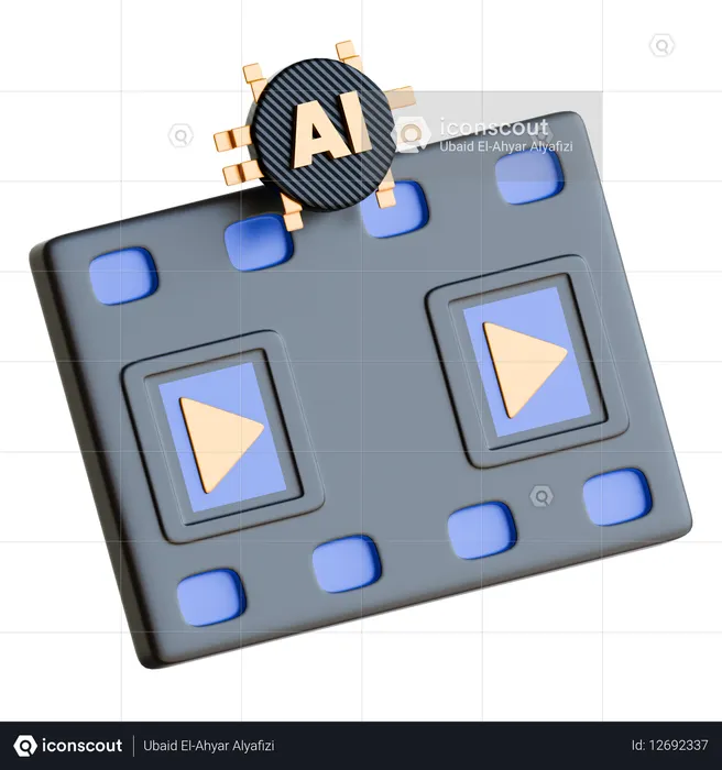 Technologie IA  3D Icon