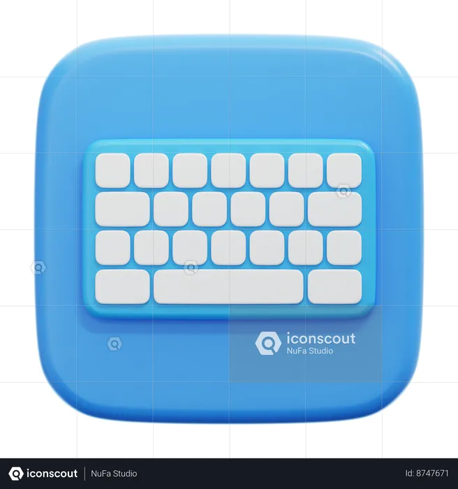 Teclado  3D Icon