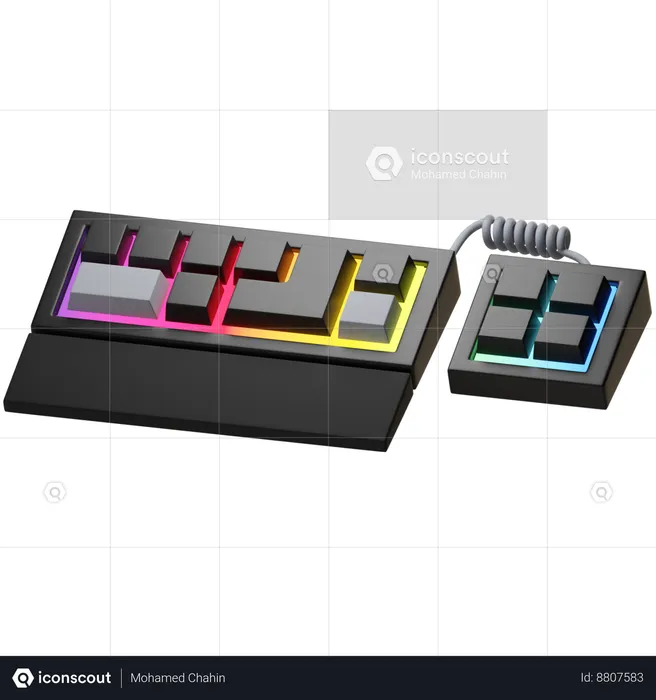 Teclado  3D Icon