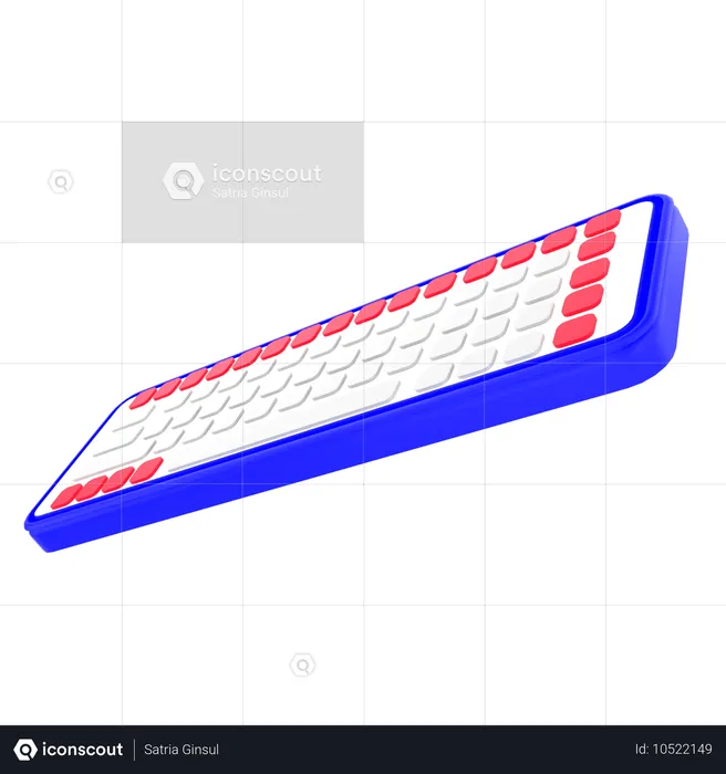 Teclado  3D Icon