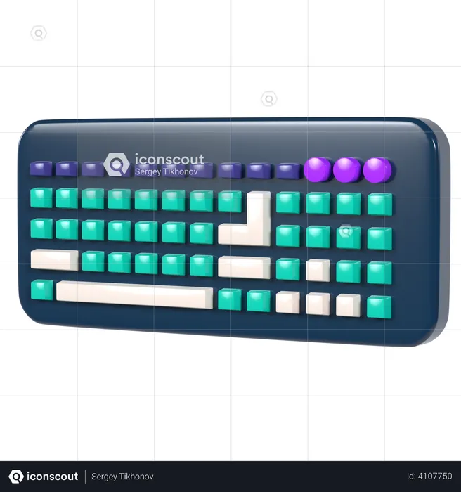 Teclado  3D Illustration