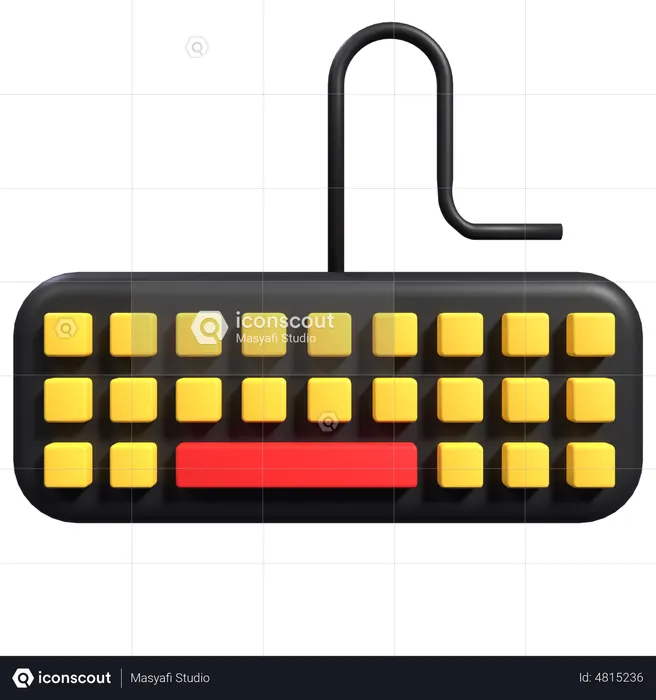 Teclado  3D Illustration