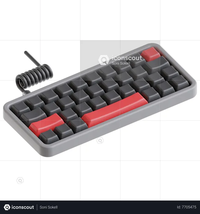 Teclado  3D Icon