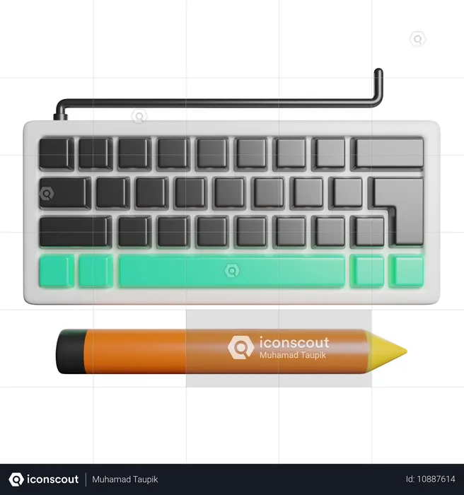 Teclado de computador  3D Icon