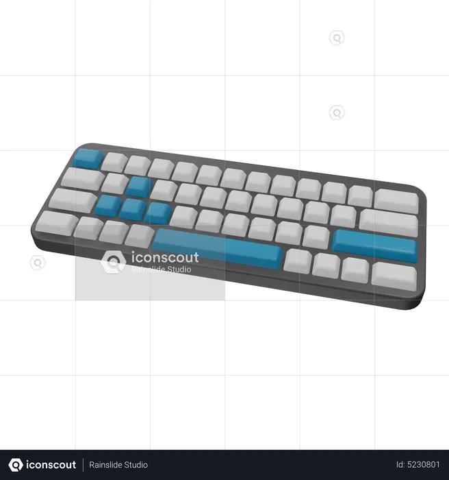 Teclado de computador  3D Icon
