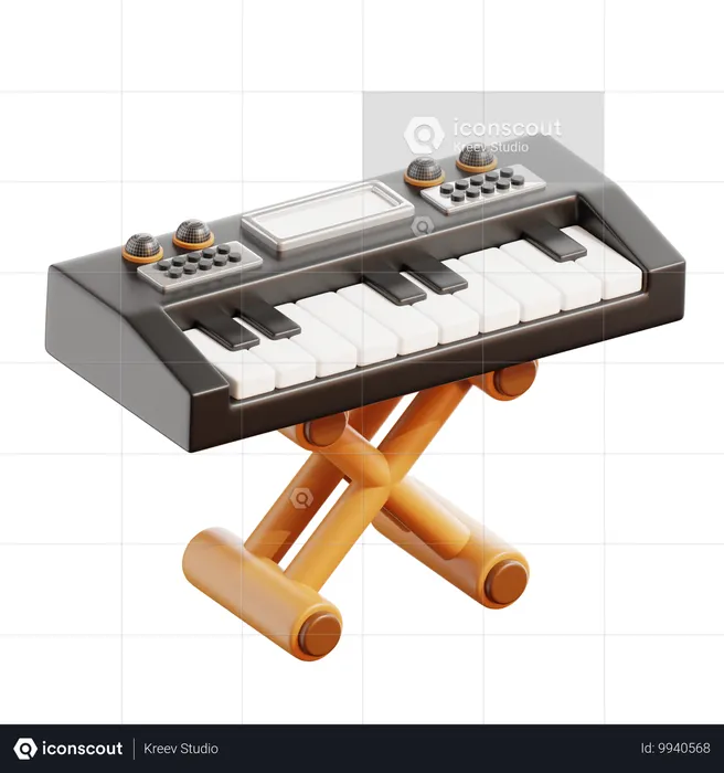 Teclado de piano  3D Icon