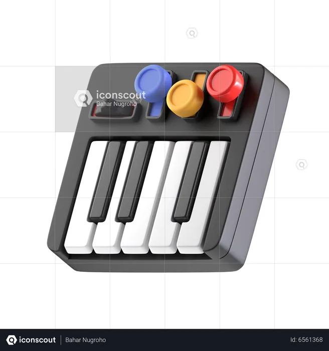 Teclado musical  3D Icon