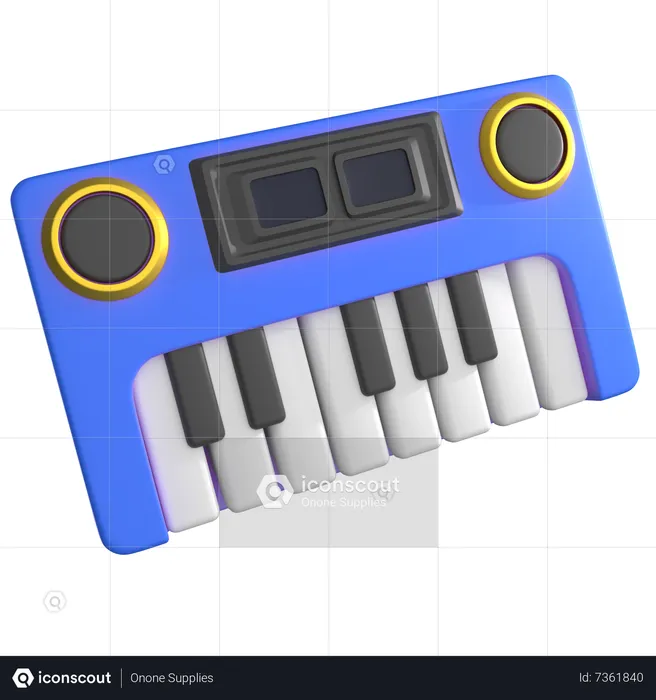 Teclado musical  3D Icon