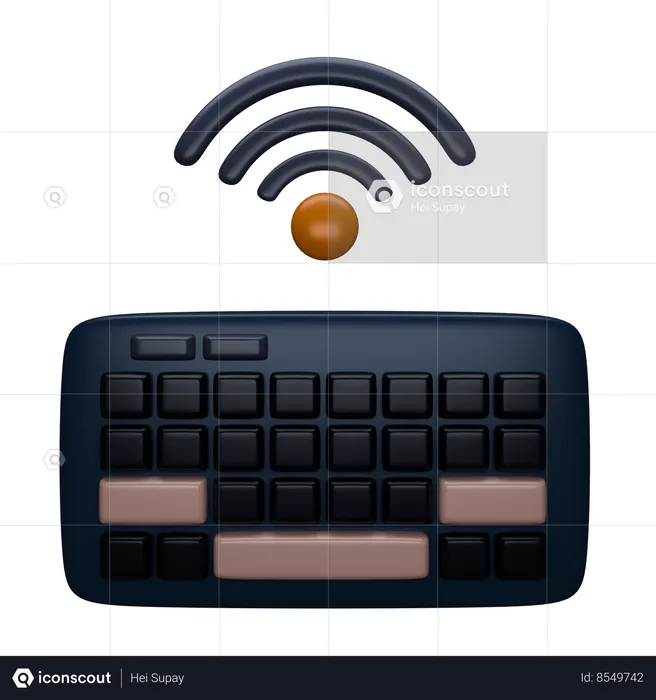 Teclado inalámbrico  3D Icon