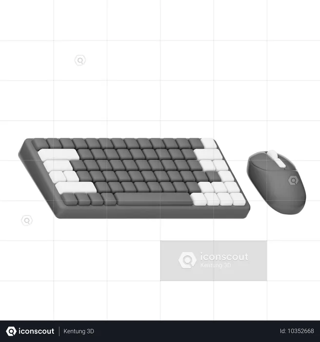 Teclado y ratón de computadora  3D Icon