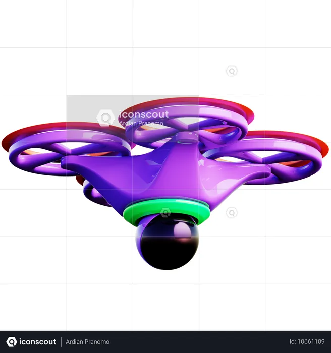 Tecnologia de drones aéreos  3D Icon