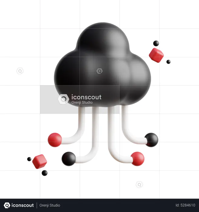 Metaverso de tecnologia em nuvem  3D Icon