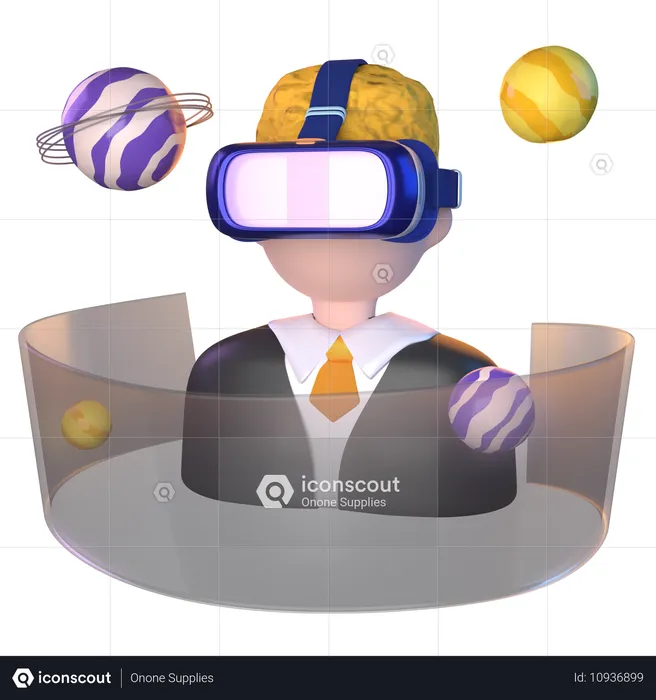 Tecnologia de realidade virtual  3D Icon