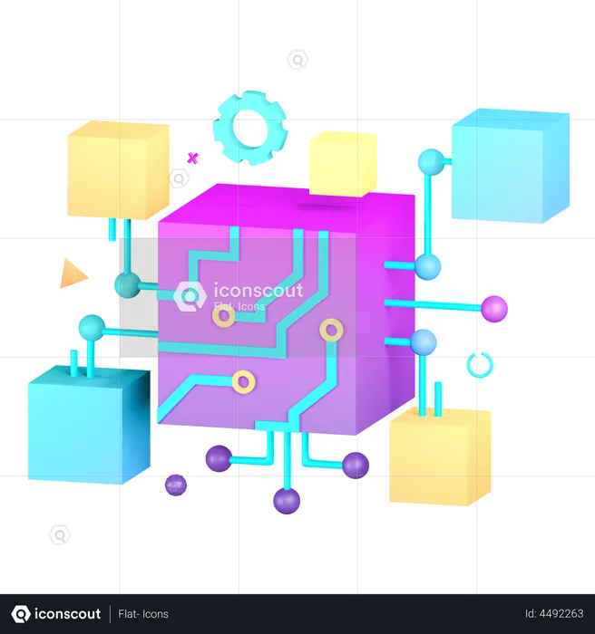 Tecnología metaverso  3D Illustration