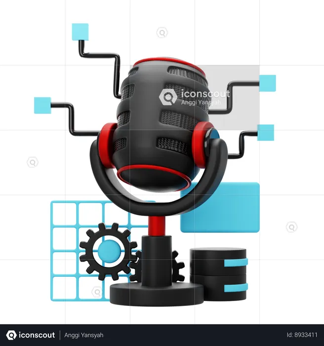 Podcast de tecnologia  3D Icon