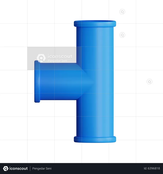 Tee Joint Pipe  3D Icon