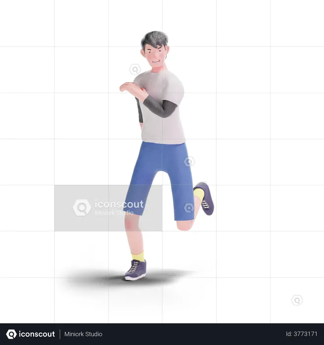 Teenager dancing  3D Illustration
