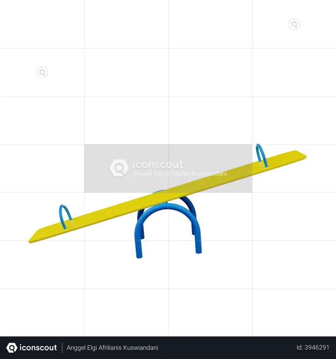 Teeter Totter  3D Illustration