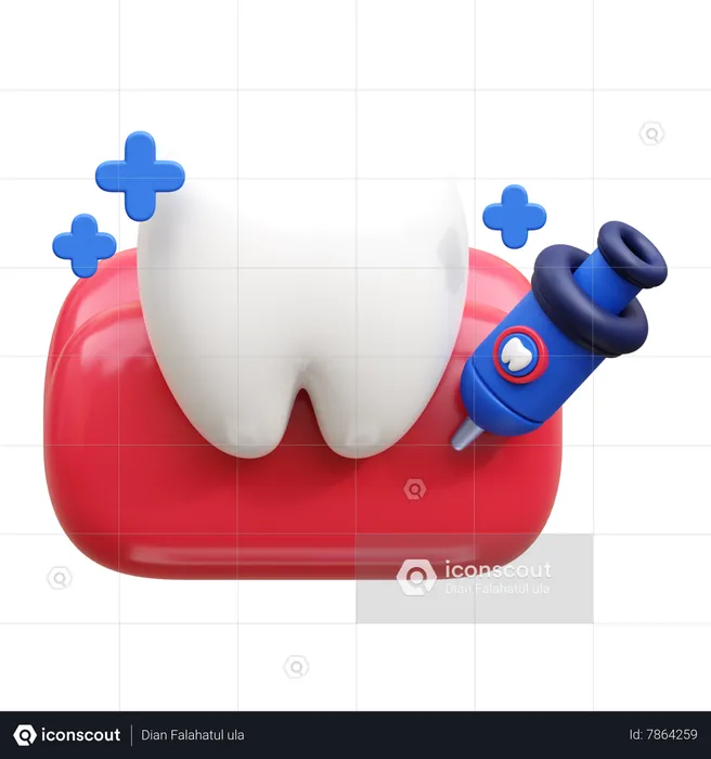 Teeth Anesthesia  3D Icon