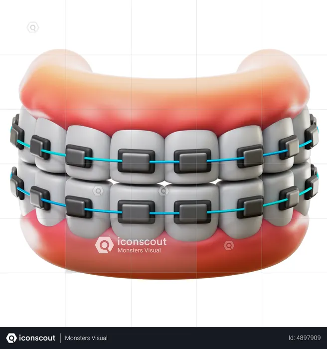 Teeth Braces  3D Icon