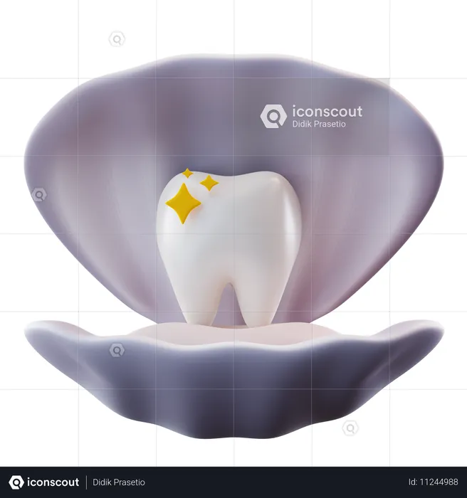 Teeth In Shell  3D Icon