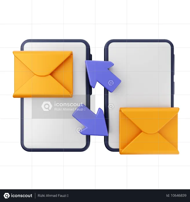 Mail-Nachricht teilen  3D Icon