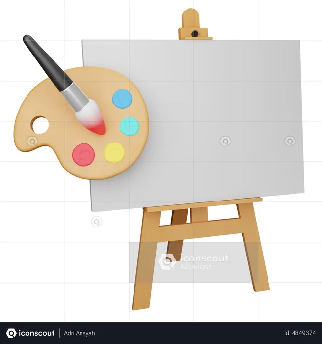 Tela de pintura  3D Icon