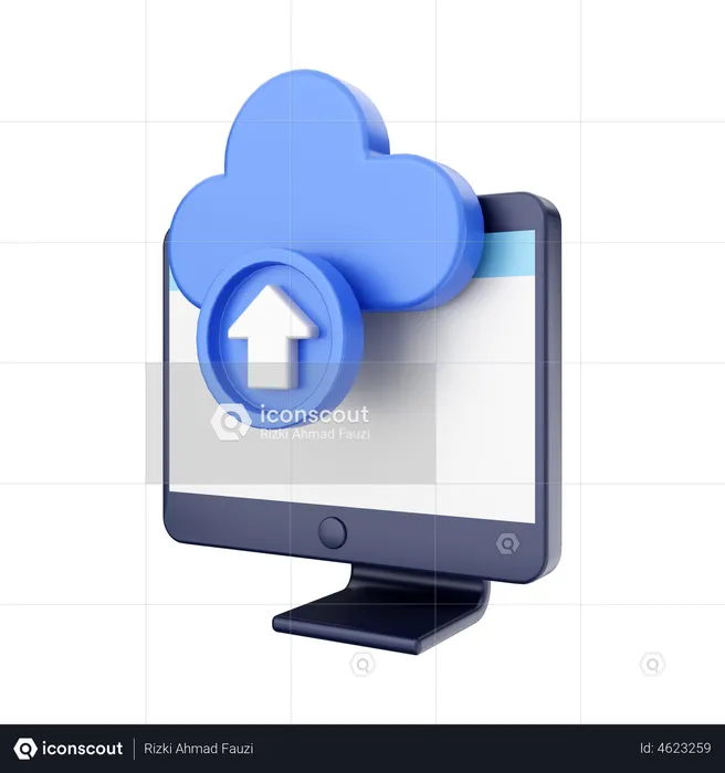 Téléchargement dans le cloud  3D Illustration