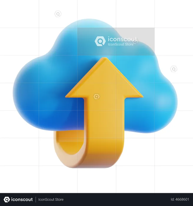 Téléchargement dans le cloud  3D Icon