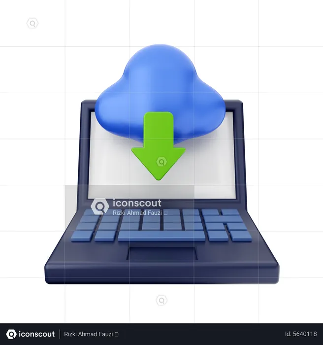 Téléchargement en nuage  3D Icon