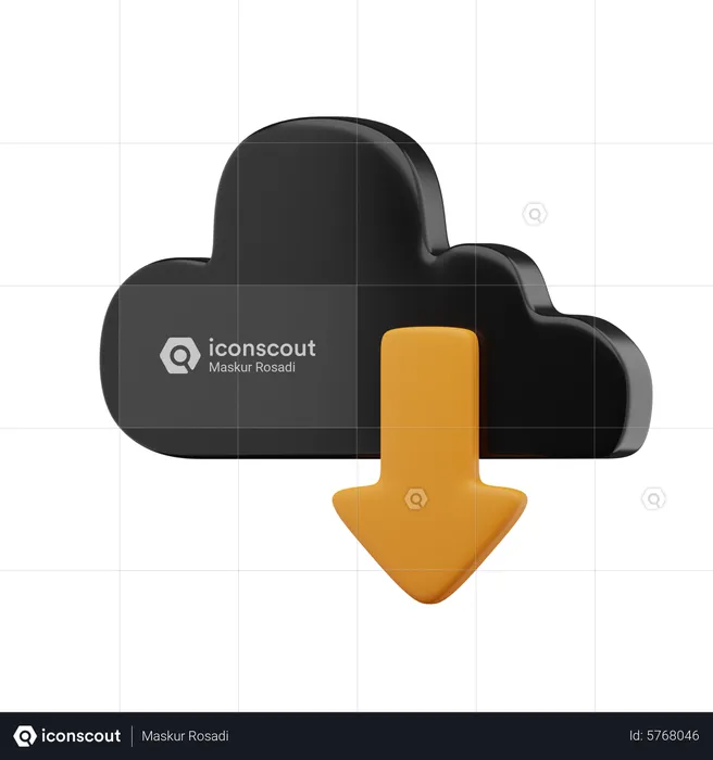 Téléchargement en nuage  3D Icon