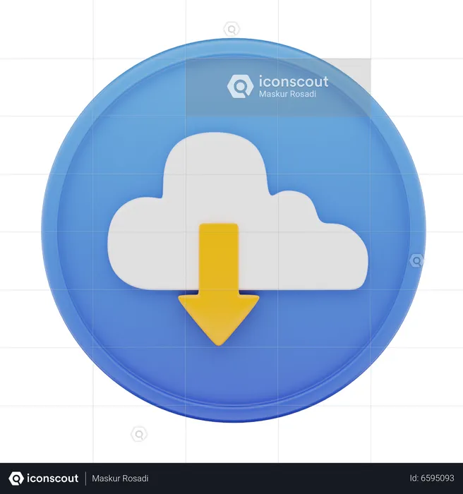 Téléchargement en nuage  3D Icon