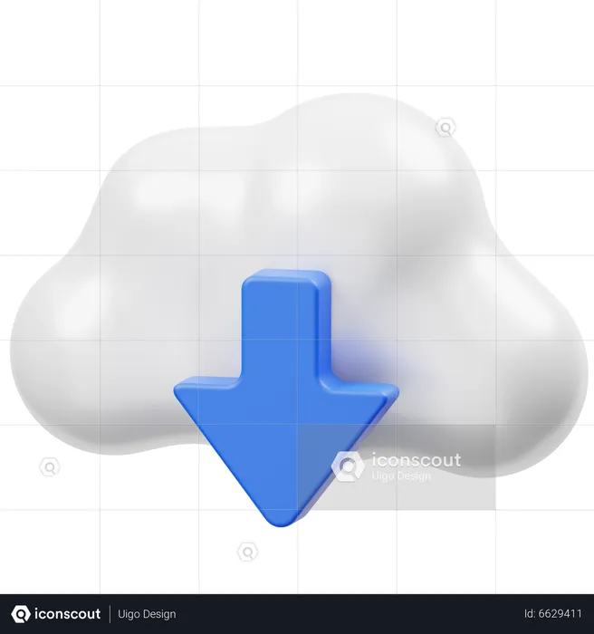 Téléchargement en nuage  3D Icon