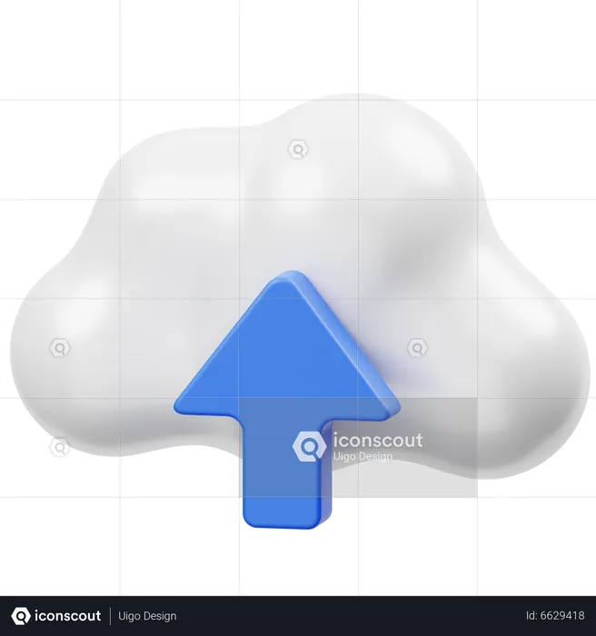 Téléchargement dans le cloud  3D Icon