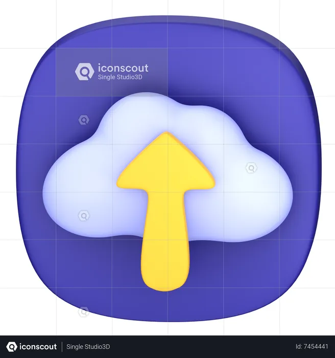 Téléchargement dans le cloud  3D Icon