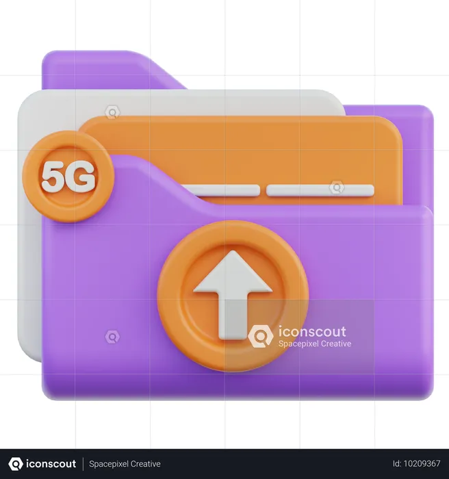 Téléchargement de données 5g  3D Icon