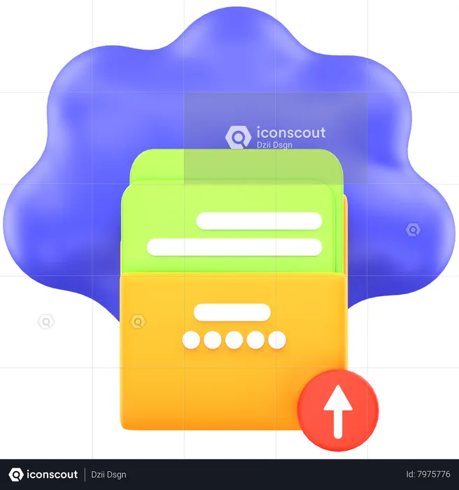 Téléchargement de fichiers cloud  3D Icon