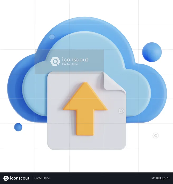 Téléchargement dans le cloud  3D Icon