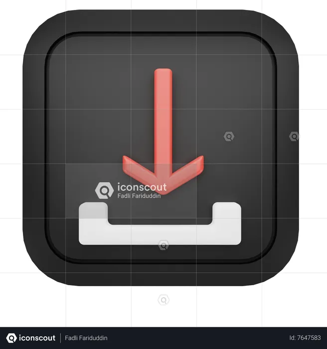 Signe de téléchargement  3D Icon