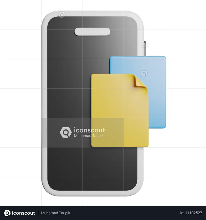 Telefon Dokument  3D Icon