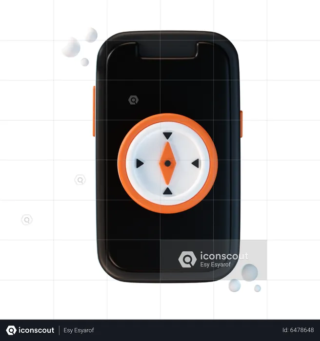 Telefon Kompass  3D Icon