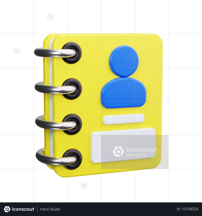 Telefonbuch  3D Icon