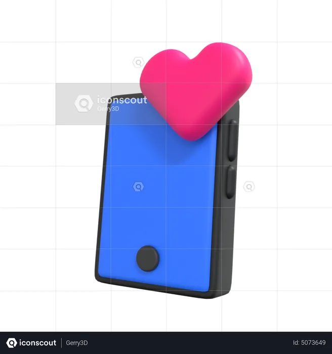 Telefone amor  3D Icon
