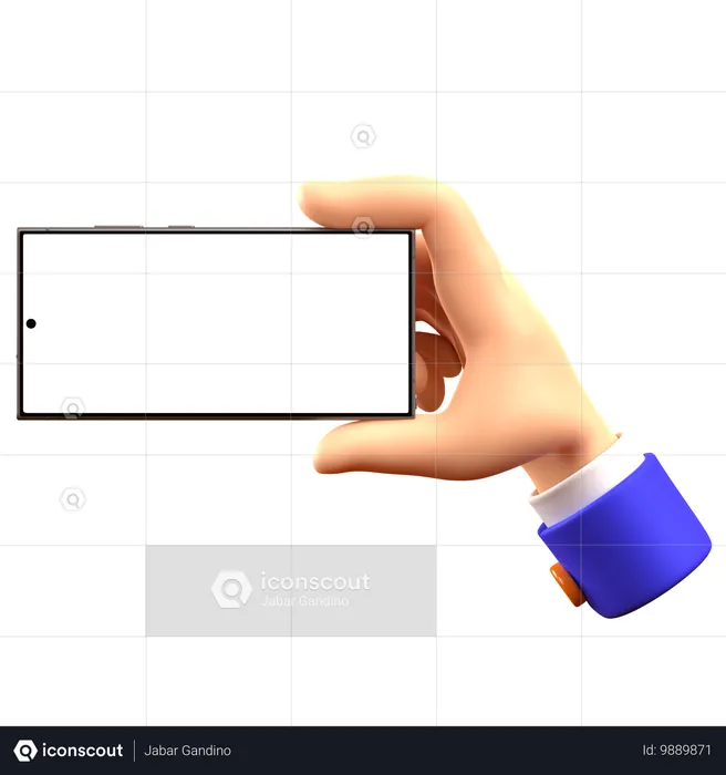 Mão segurando o telefone 20  3D Icon