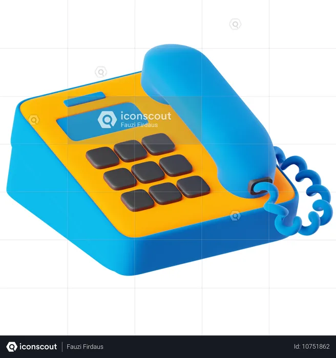 Telefone Comercial  3D Icon