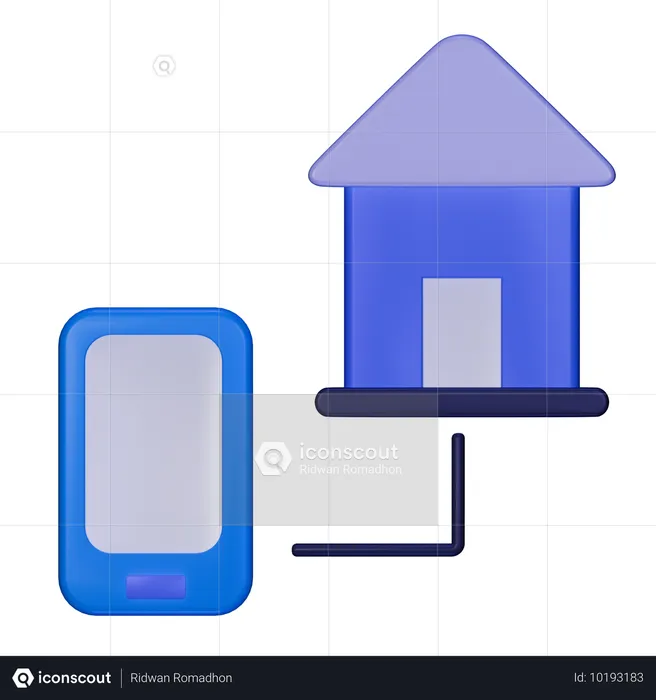 Telefone e casa  3D Icon